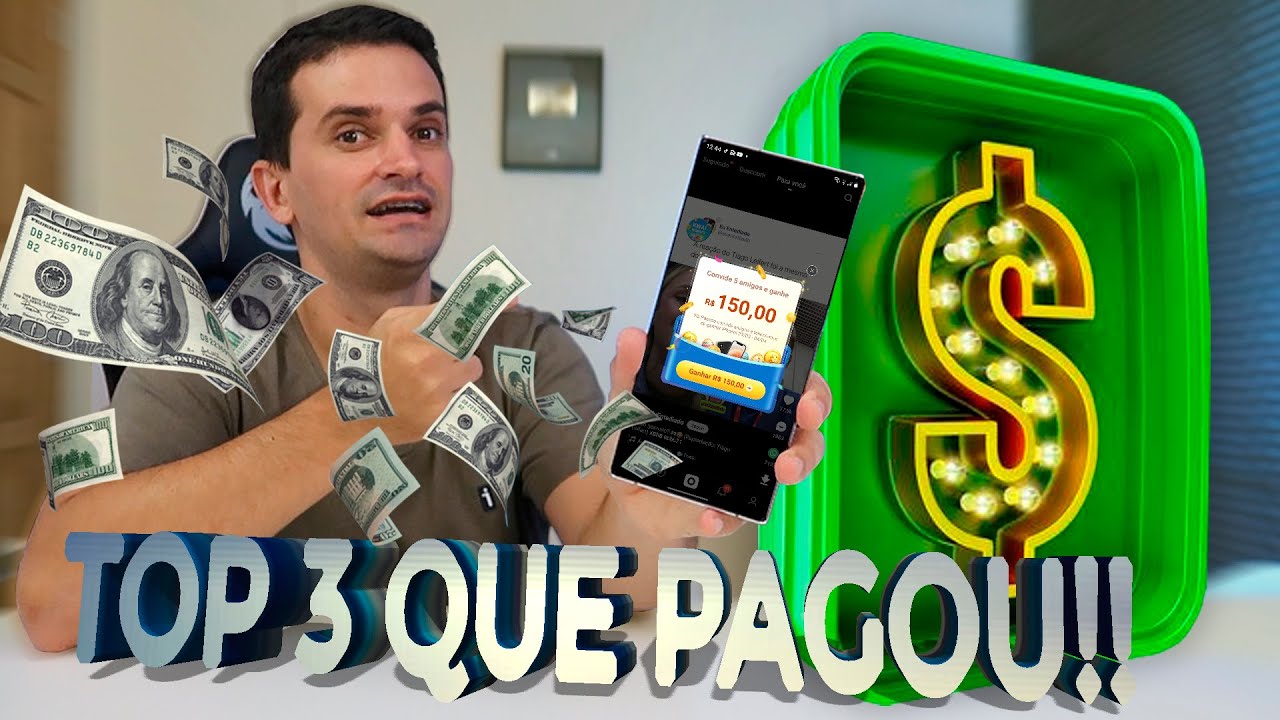 🔥ESSES PAGAM!! Os Melhores 3 MELHORES aplicativos para GANHAR DINHEIRO em seu CELULAR!!👏