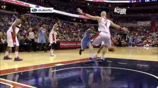 Kenneth Faried blocks Wall, then slams a game-winner dunk vs Washington [75-74, 9 dec 13]