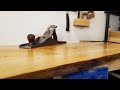 Flattening a Live-Edge Slab by Hand for Counter Top