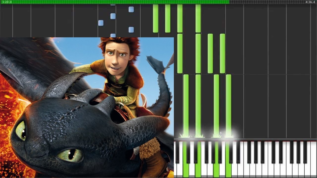 How to train your dragon - Test drive [Piano Tutorial] Synthesia HD