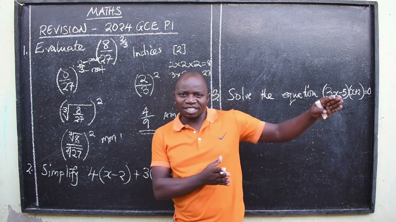 MATHS   2024 GCE P1 REVISION 1