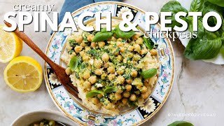 Creamy Spinach & Pesto Chickpeas | This Savory Vegan by This Savory Vegan 238 views 2 weeks ago 1 minute, 35 seconds