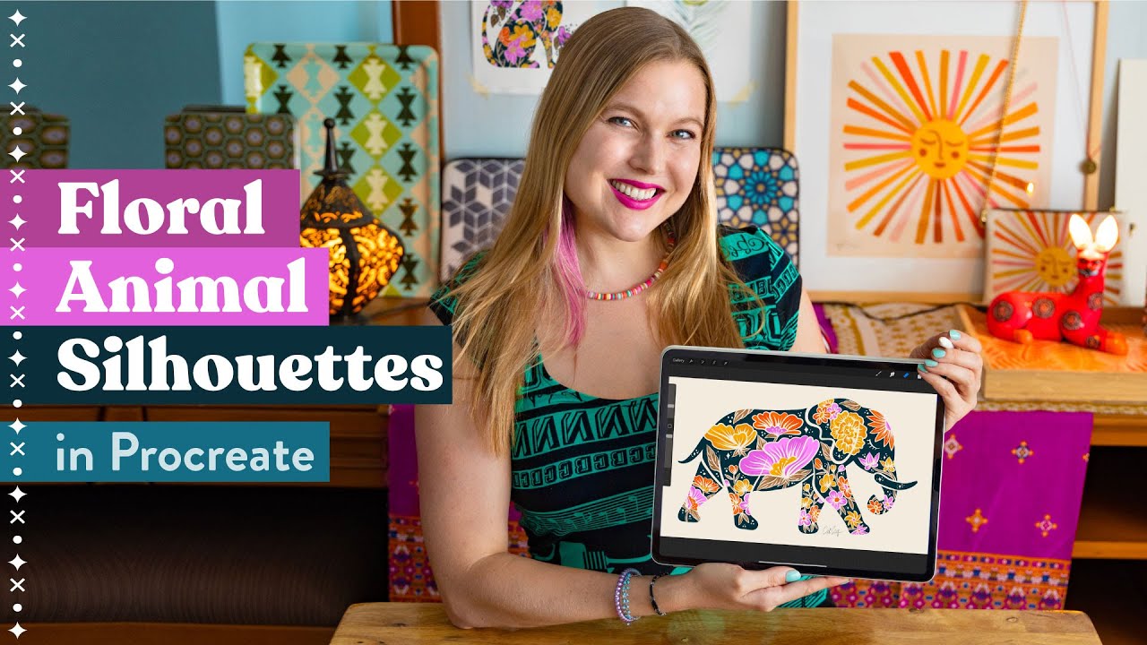 Draw Floral Animal Silhouettes in Procreate (Class Trailer)