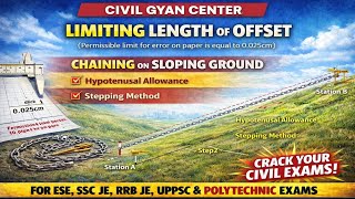 Limiting Length of Offset || Hypotensual Allowance & Stepping Method of Chaining on Sloping Ground