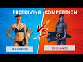 Freediving competition cnf enchante gallardo and marianna gillespie