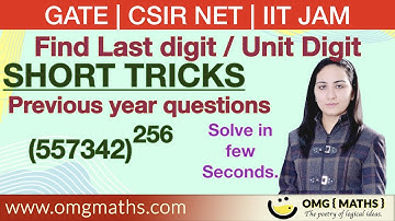 Find unit digit | Last digit | Numerical Analysis | Short Trick | CSIR NET/IIT JAM/GATE | OMG Maths