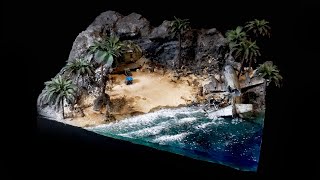 Plane Crash Survivor Builds EPIC Beach Shelter Diorama