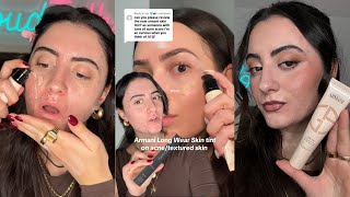 Armani New Long-Wear Skin Tint 12 Hr Wear Test On Acne-Prone & Textured Skin