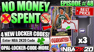NBA 2K20 NO MONEY SPENT #48 - GUARANTEED GALAXY OPALS AND FREE OPALS + 4 NEW LOCKER CODES IN MYTEAM
