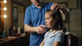 Young girl Crying Headshave