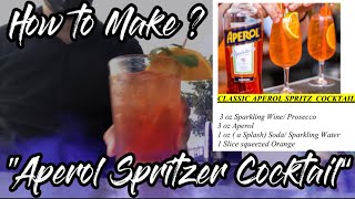 How To Make A Aperol Spritz Tail By Flair Bartender Michael