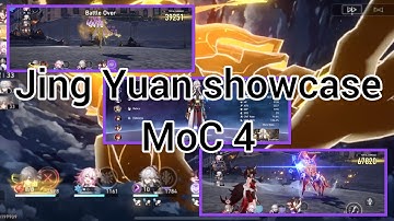 Honkai Star Rail: Well built Jing Yuan showcase | Memory of Chaos 4 | Team stats shown at end