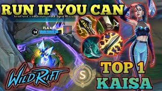 AGGRESSIVE SKILLS TIMING!! SMOOTH GAMEPLAY - TOP 1 GLOBAL KAISA - WILD RIFT
