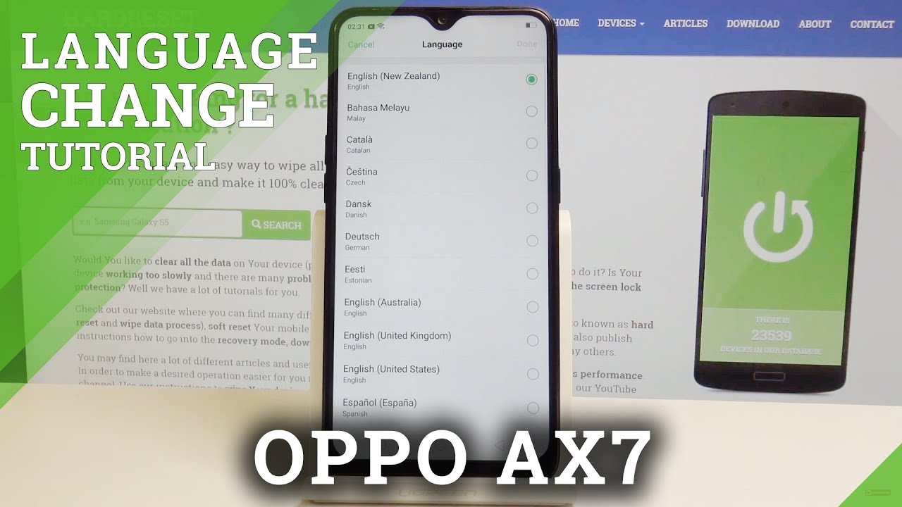 How to Set Up Language on OPPO AX7 – Change / Choose Language