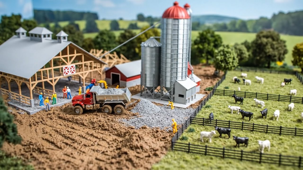 I Built the Ultimate Realistic Miniature Farm Barn | Complete Step-by-Step Construction