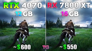RX 7800 XT vs RTX 4070 - Test in 10 Games l Ray Tracing