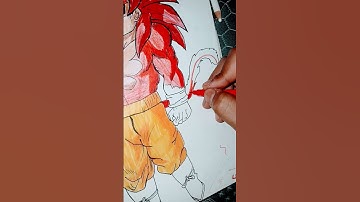 Goku (super saiyan 4 ) dragon ball daima #art #anime #drawing #dragonballfanart
