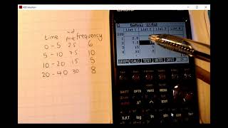 using the casio fx-CG50 to find mean from a table