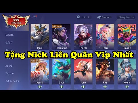 Video Tặng ACC Liên Quân Mới Nhất - Tặng Nick Skin Vip, Full... - youtube