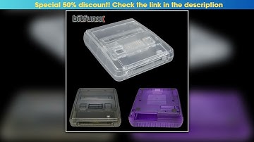 Bitfunx SFC Replacement Case Transparent Shell For Super Famicom Console Super NES Game Console