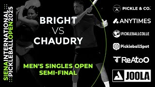 Joshua Bright vs James Chaudry - Men's Singles Open Semi-final - SIPO 2025