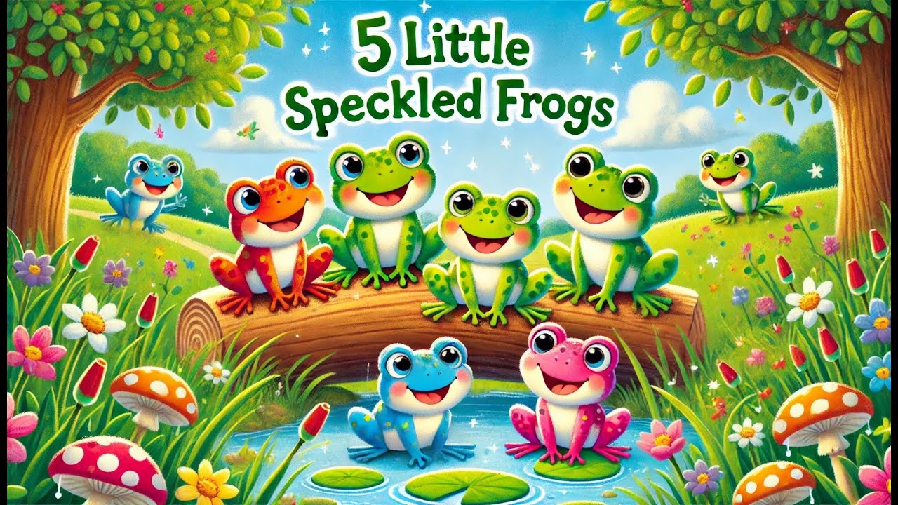 Five Little Speckled Frogs | Fun Counting Nursery Rhyme for Early Years ...