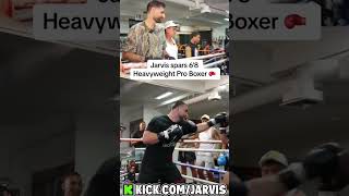 Jarvis spars 6’8 Pro Heavyweight Boxer in Mayweather Gym #boxing #misfitsboxing