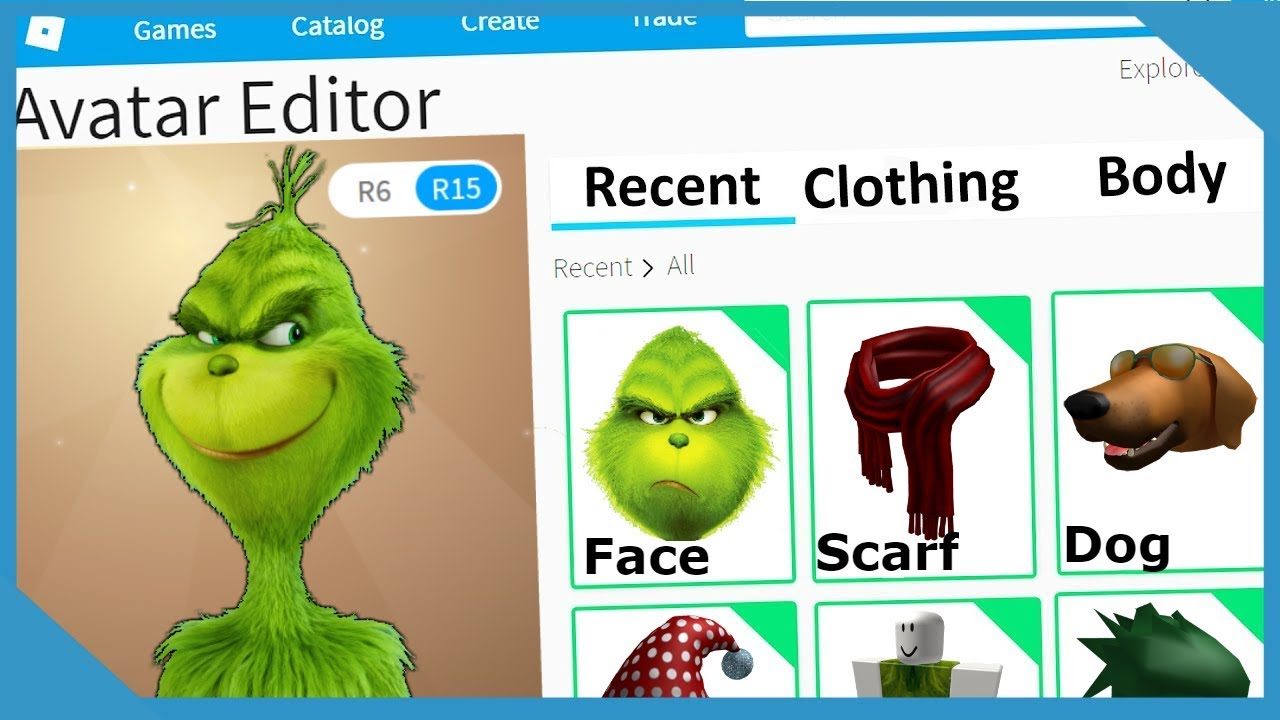 Roblox Making The Grinch An Account Youtube - gravycatman roblox avatar