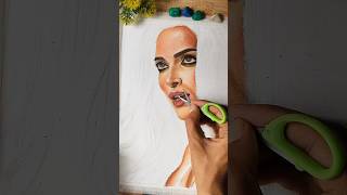 Deepika Padukone Portrait With Oil Pastel