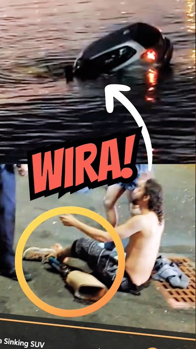 Wira Dgn Satu Kaki Selamatkan Orang Lemas 😱❤️