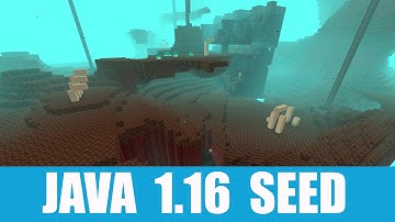 Minecraft Java 1.16 Seed: Ruined portal at spawn leads to bastion remnant surrounded by fossils