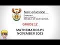 2021 Maths Paper 1 Grade 12