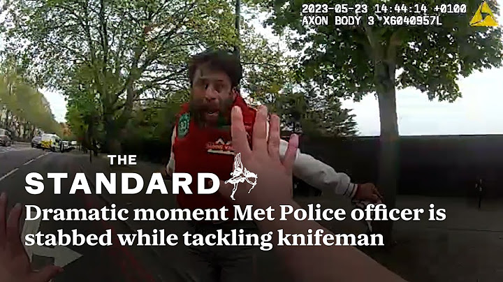 Dramatic moment Met Police officer is stabbed while tackling knifeman in terrifying attack