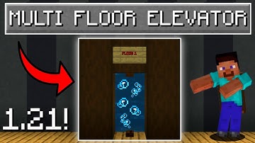 Minecraft EASIEST Multi Floor Elevator in Bedrock 1.21! (MCPE/Xbox/PS4/Nintendo switch/Windows 10)