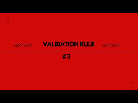 Validation rule #3