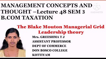 MANAGEMENT CONCEPTS AND THOUGHT (LECTURE 48)SEM 3 B.COM TAXATION