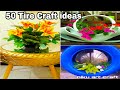 BEAUTIFUL TIRE FLOWER POT || TIRE CRAFT IDEAS || AMAZING TIRE CRAFT IDEAS 2022 || @nikuartcraft