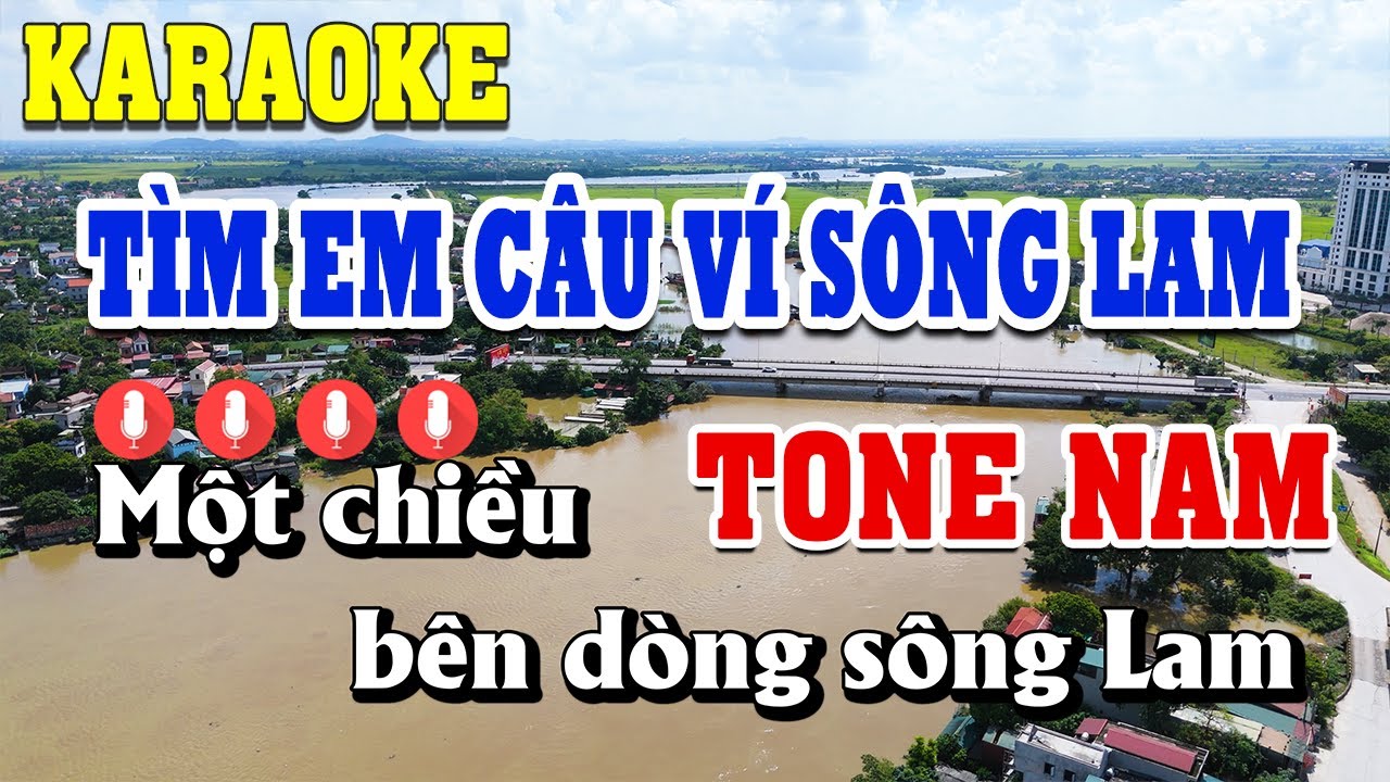 Tìm Em Câu Ví Sông Lam Karaoke Tone Nam ( Bm ) Beat Chuẩn | Linh Linh Karaoke