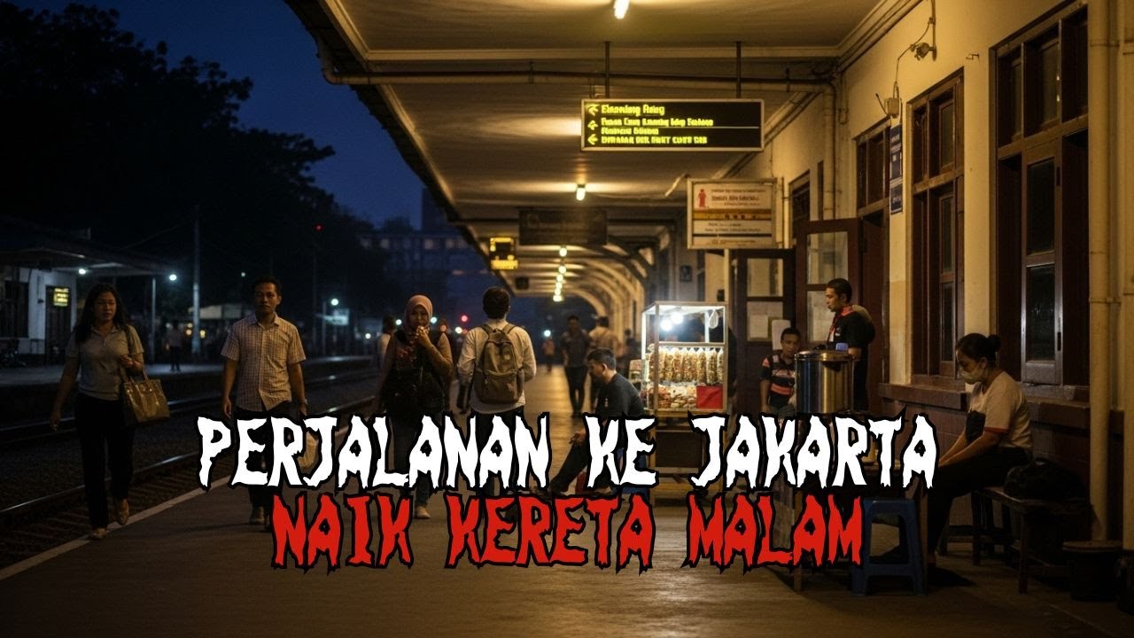 KISAH MISTIS PERJALANAN KE JAKARTA SAAT MALAM DI STASIUN KERETA