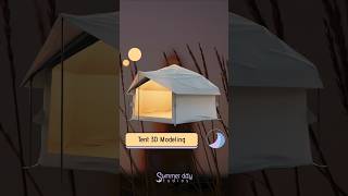 Tent 3D Modeling Process ⛰️ Tower Detour Part 8 #3dmodeling