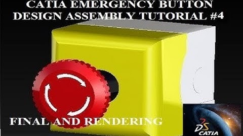 Catia Emergency Button Design Final Assembly and Rendering #4