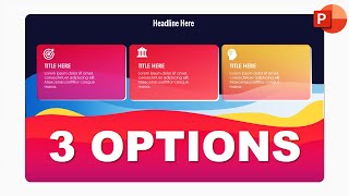 Gradient Color Options Template in PowerPoint