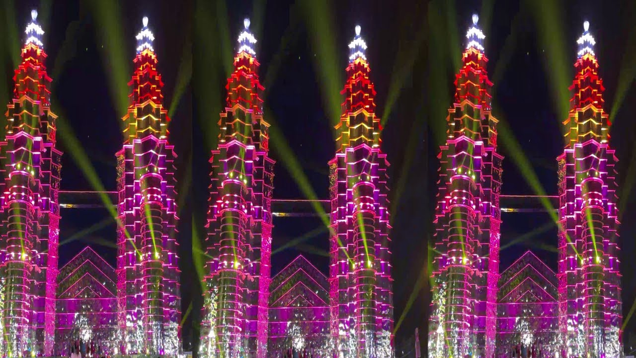 Kalyani ITI More Durga Puja 2022 | Lighting Show | Kalyani Durga Puja Pandal Twin Tower 2022