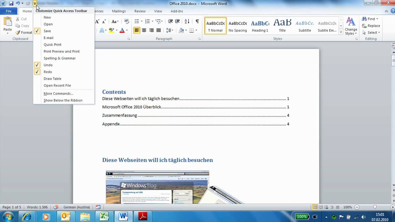 Microsoft Office Klick Und Los 2010 Geschützt Entfernen Office 2010 - Mit einem Klick zu meinen wichtigsten Funktionen - YouTube
