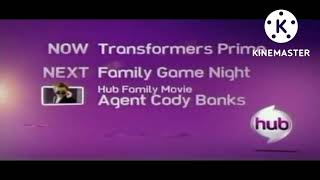 The Hub Lineup Bumper (Transformers Prime to Family Game Night to Agent Cody Banks) (02/11/2011)
