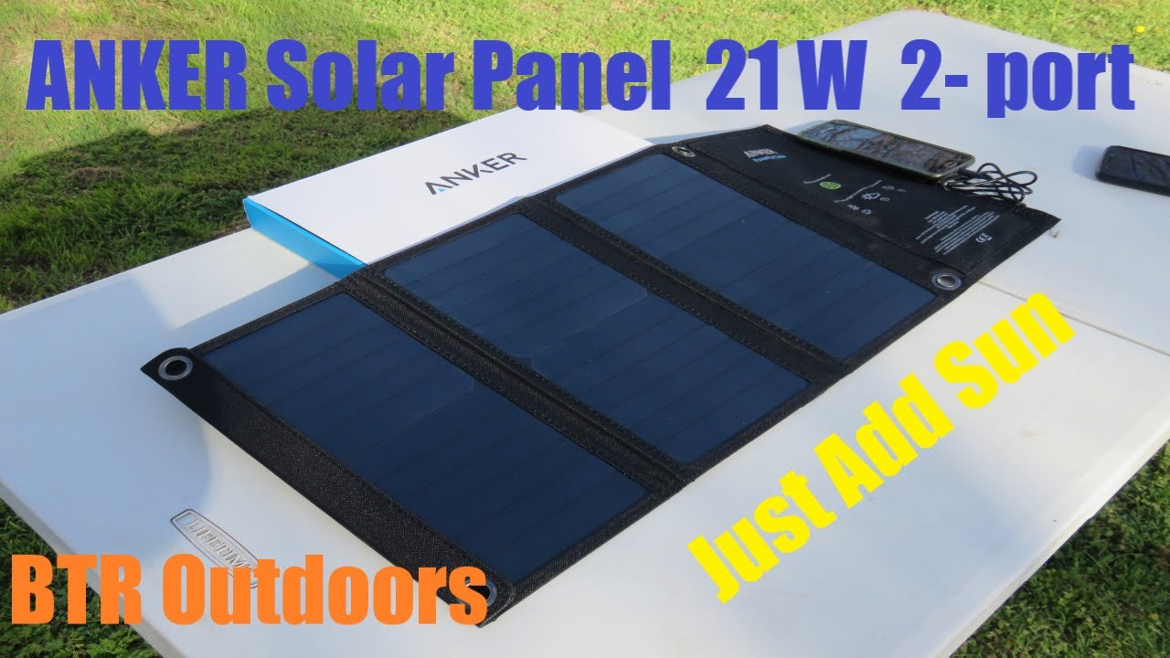 Solar panel 21 w 2-port USB - YouTube