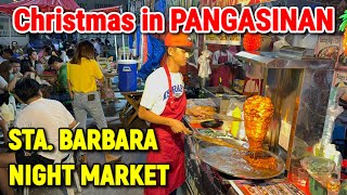 Christmas in Santa Barbara, Pangasinan | STREET FOOD - NIGHT MARKET | Philippines