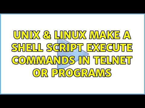 Unix & Linux: Make a shell script execute commands in telnet or programs