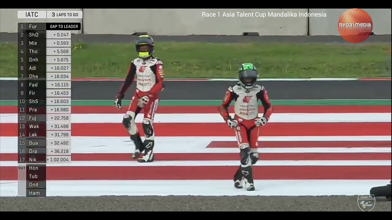 Detik-detik Dheyo crash dengan Fadillah 'arbi' Aditama | Race 1 ATC mandalika Indonesia