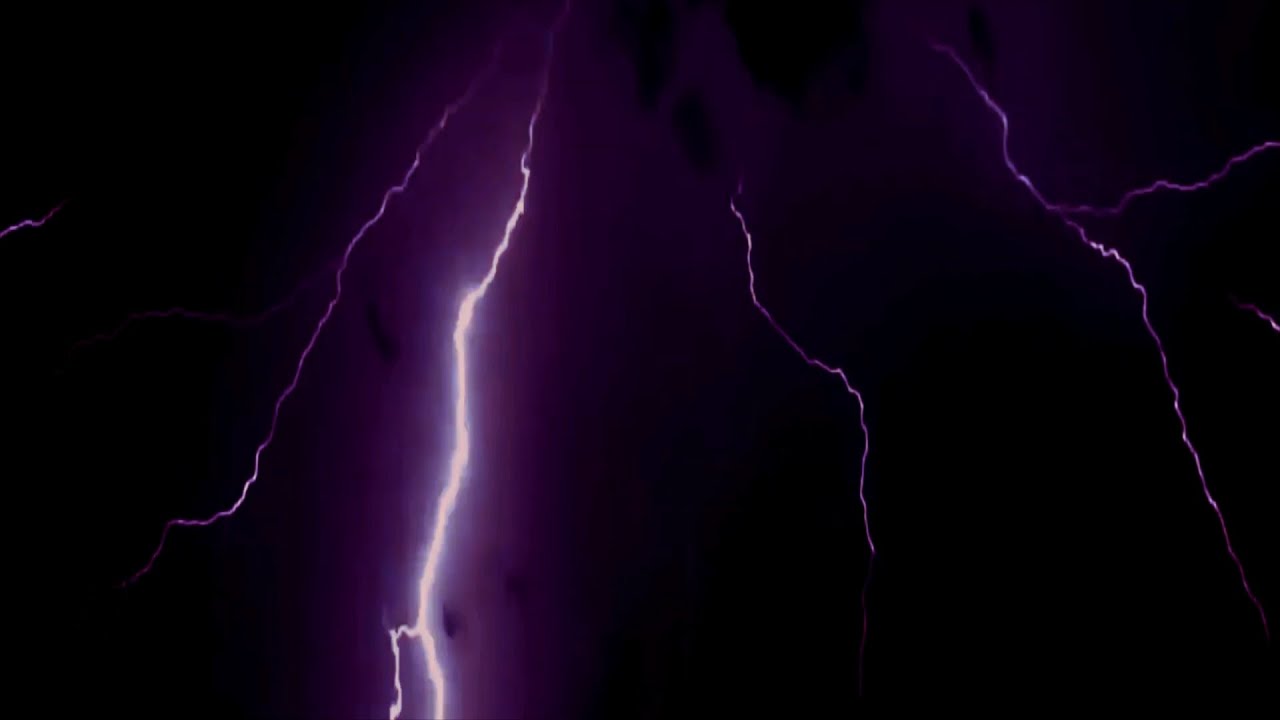 Purple Thunderstorm Heavy Lightning Background Video Effects HD - YouTube